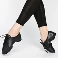 Clearance Professional Cowhide Jazz Dance Shoes For Men Tan Black White Breath Dancing Sneakers Hip Hop Shoes Woman Dancing Shoe 1