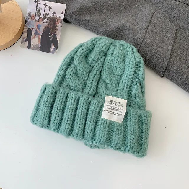 2021 New Winter Warm Knitted Hat Female 