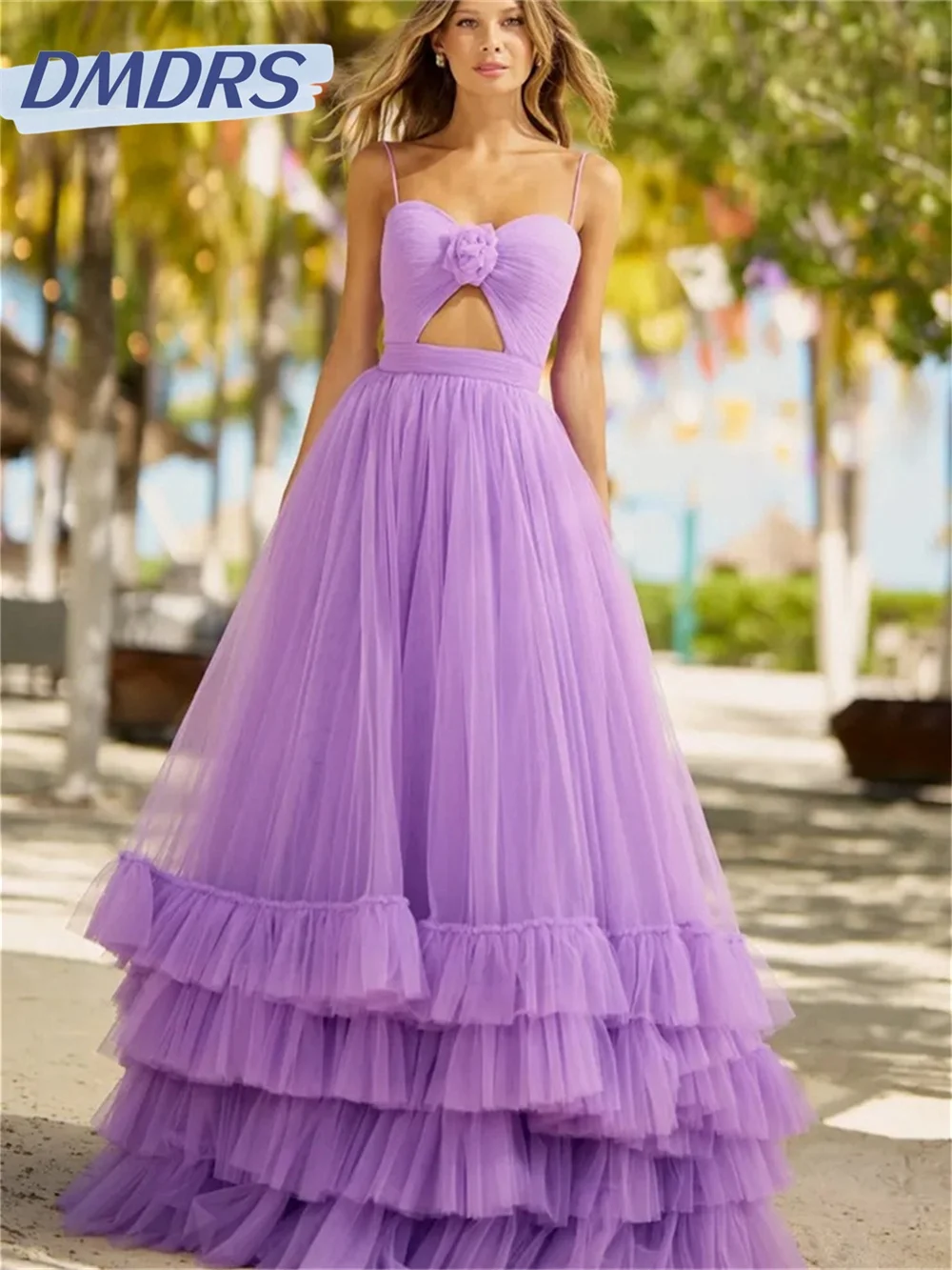 

Sexy spaghetti-strap evening dress Simple A-line Floor-Length Prom Gown Elegant tulle Bridal Dress Customized Vestidos De Novia