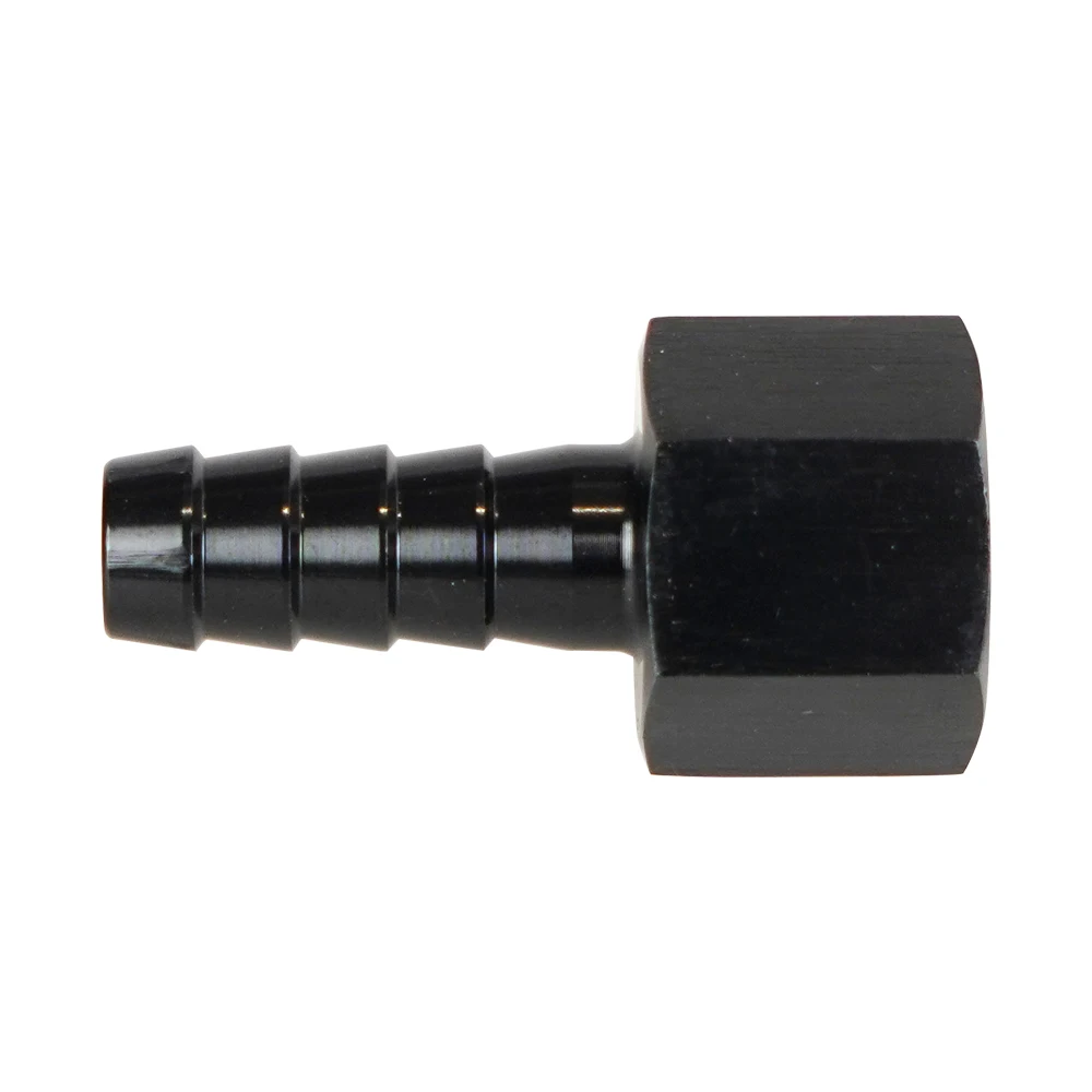1PCS 6AN 8AN Thread Male To 3/8" Fuel Line Hose Adapters AN6 AN8 Hose Barbed Fitting Adapter with AN-6 AN-8 Connector Black