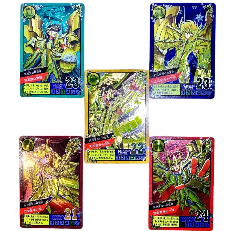 

12pcs/set Saint Seiya Shiryu Hyoga Seiya Phoenix Ikki Flash Card Animation Characters Classics Anime Collection Cards Toys Gift