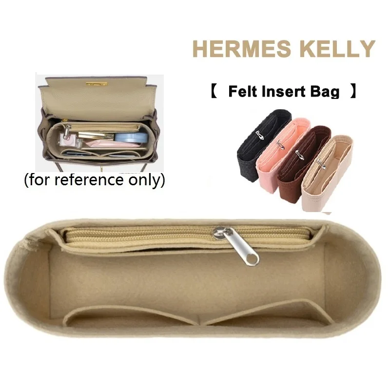 Felt Insert Organizer Bag for H Kelly 25 28 32 Makeup Women's Handbag Travel Inner Portable Cosmetic Storage Bag handbag organizer felt bag organizer