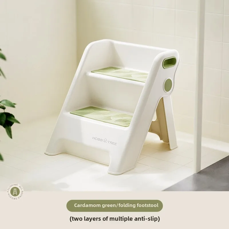 Kids Step Stool Multi Non-Slip Height Increasing Washstand Face Hand Washing Stepping Foldable Baby Potty Training Step Stools