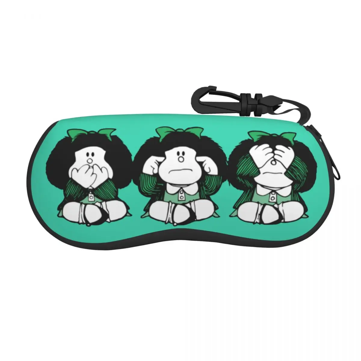 

Three Monkey Glasses Case Travel Box Mafalda Cartoon Glasses Storage Box Anti-Pressure Sunglasses Box