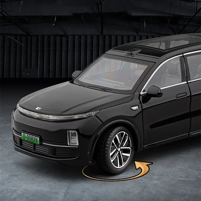 1:32 LEADING IDEAL L9 SUV Alloy Charging Vehicles Model Diecast Metal New Energy Car Vehicle Model Sound and Light Kids Toy Gift 3