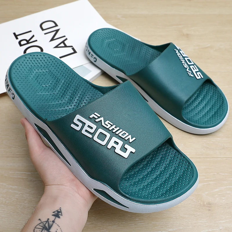 Summer Beach Men's Slippers Anti-slip Outdoor Sport Style Thick Sole Breathable Good Resilience Big Size Leisure Sandals — view 2