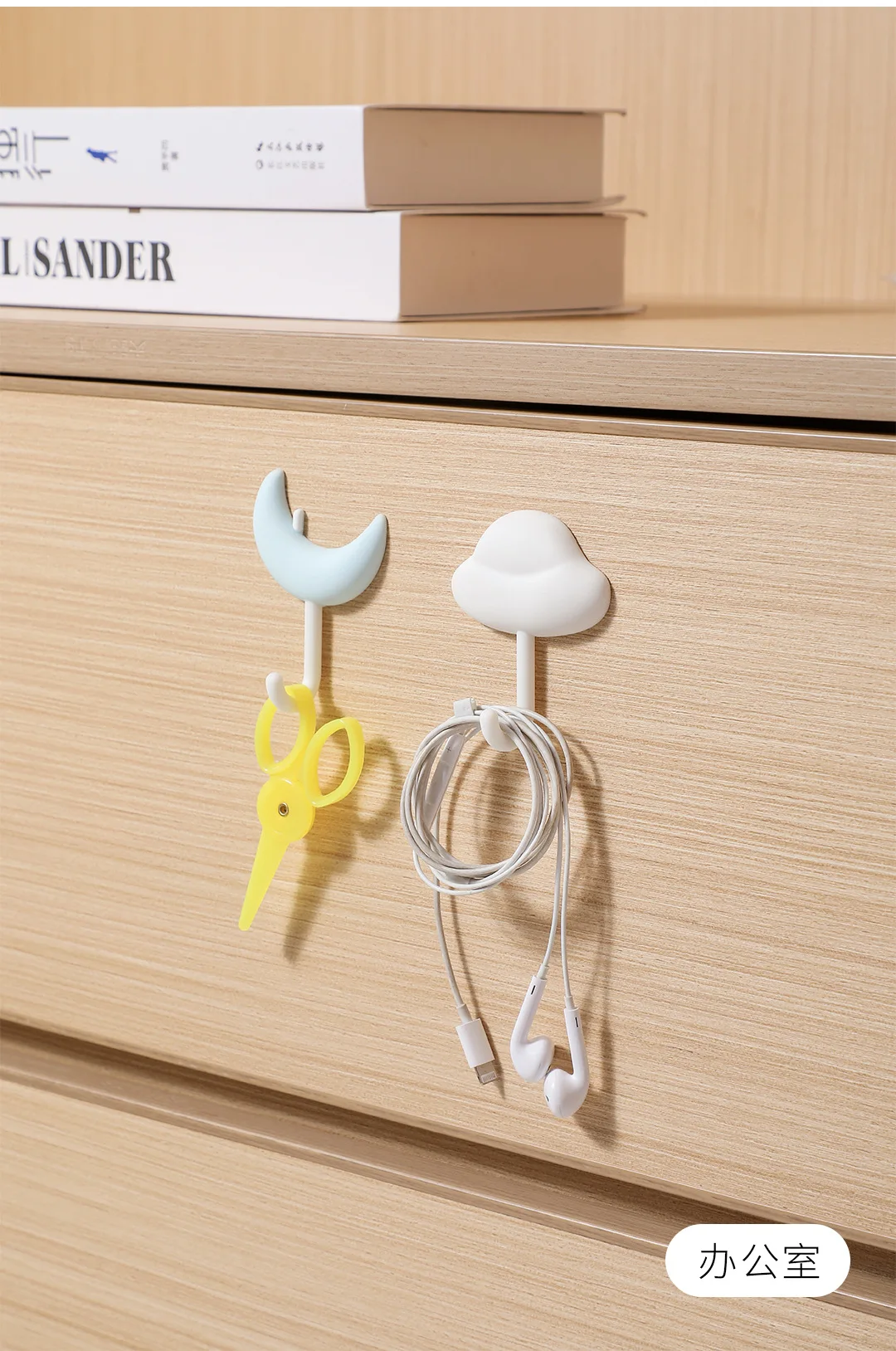 An der Wand montierte einfache Haken, starke Viskose, nicht abfärbende, tragende Klebehaken für Badezimmer, Küche, nicht perforiert – Detail 9
