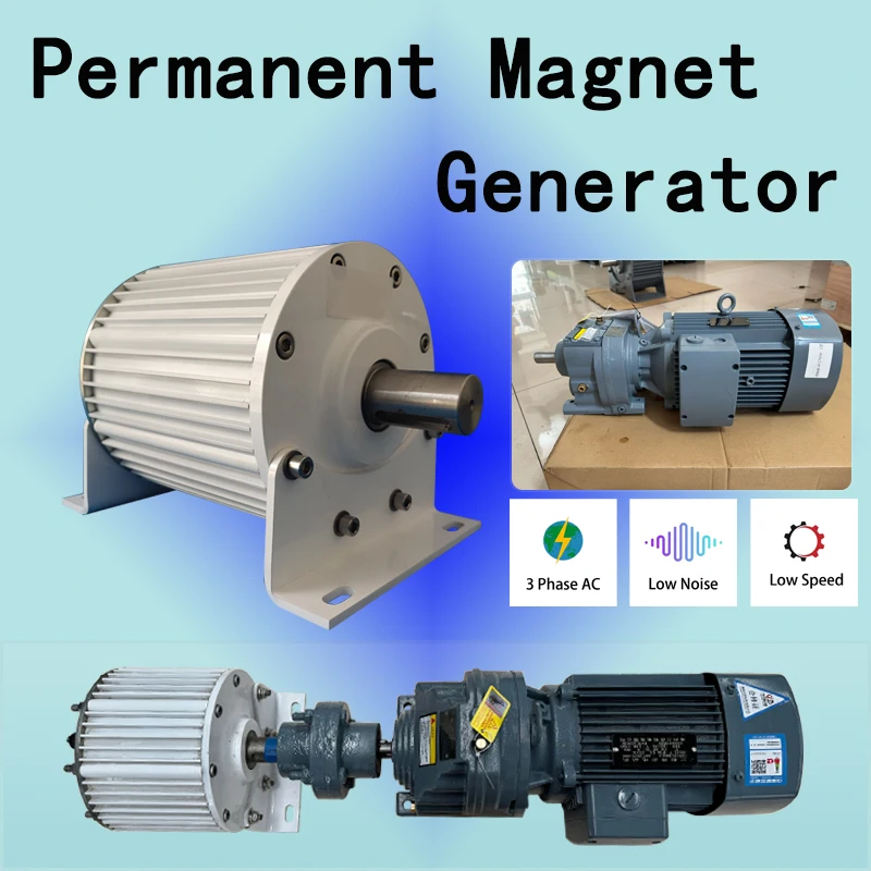 5000w 10000w Gnerator Low Speed 110v 220v 230v 380v Gearless 20kw Permanent Magnet Generator 20000w Magnetic Dynamo Alternator