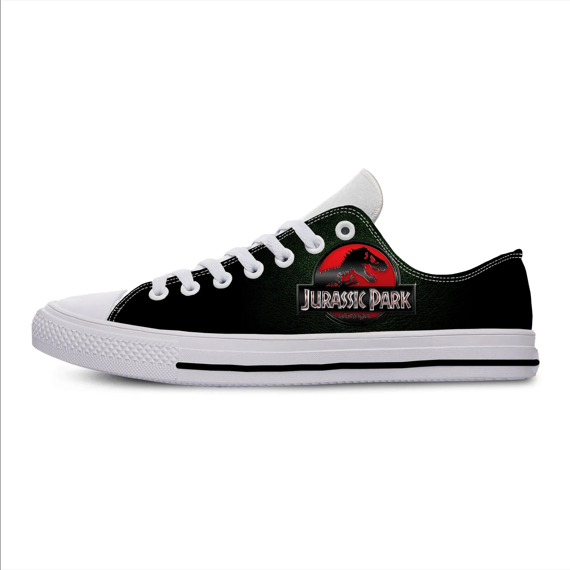 Hot Jurassic Park Movie Dinosaur Anime Cartoon Casual Shoes Lightweight Men Women Sneakers Low Top Breathable Summer Board Shoes