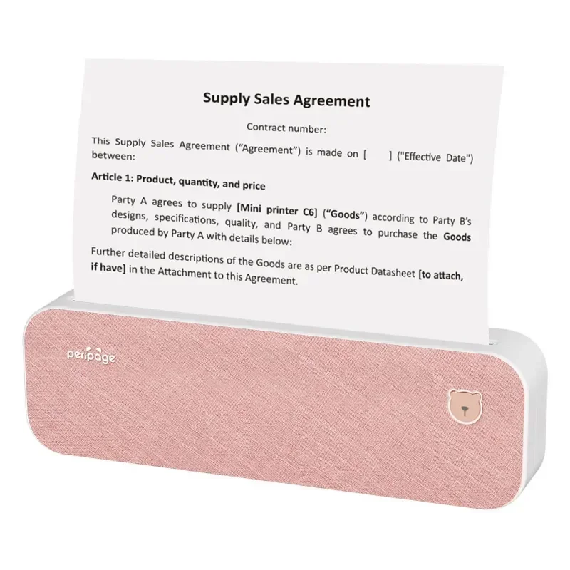 GlowMartA4 Paper Thermal Transfer Android Printer Portable USB BT Wireless Printer For Mobile Smartphone Android