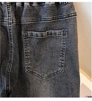 Plus Size 7XL 170kg Women Denim Pants High Elastic Waist Jeans Trousers Pockets Thin Slim Ladies Ankle Length Loose Trousers - Image 6