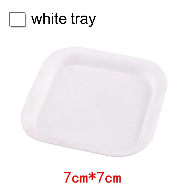 5pcs 7cm Mini Square Plastic Plant Flower Pot Trays Home Garden Office Decor Planter Pots Chassis Tray Succulent Plants Pot flower pot plant pot