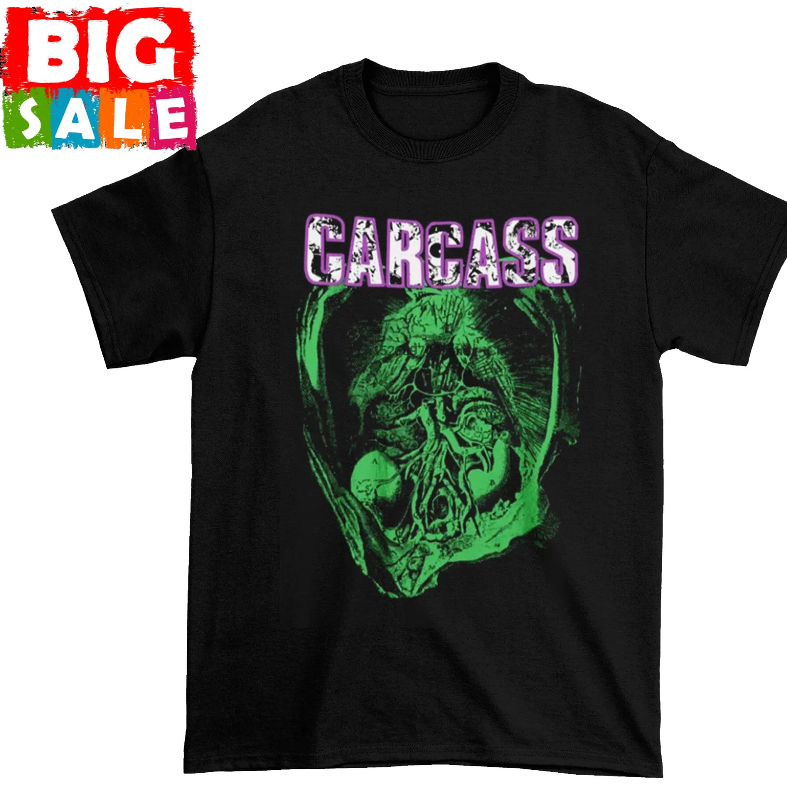 Редкая каркас по всей стране некротическая черная футболка всех размеров FN1596 с длинными рукавами