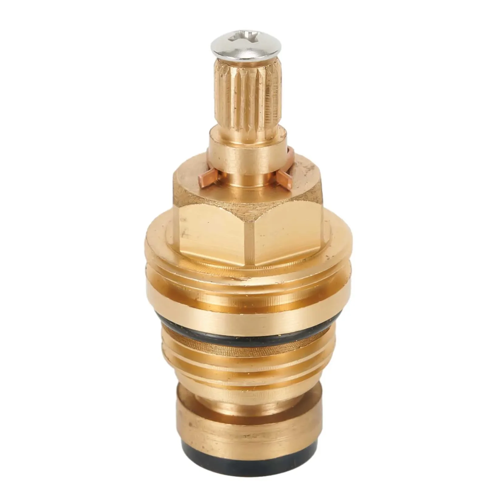 ชิ้นส่วนซ่อมก๊อกน้ํา Spool Single Cold Stable Performance แบบดั้งเดิมมาตรฐานทองแดงทองแดง Spool Faucet Valve 1