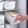 Multipurpose Refrigerator Storage Container with Drain Basket Crisper and Storage Box for Fruits Vegetables 3