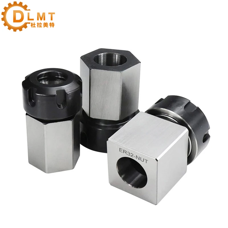 ER Square Hex Collet Chuck Block ER25 ER32 ER40 Collet Block ER Chuck Holder  Workholding Holder for CNC Lathe Engraving Machine