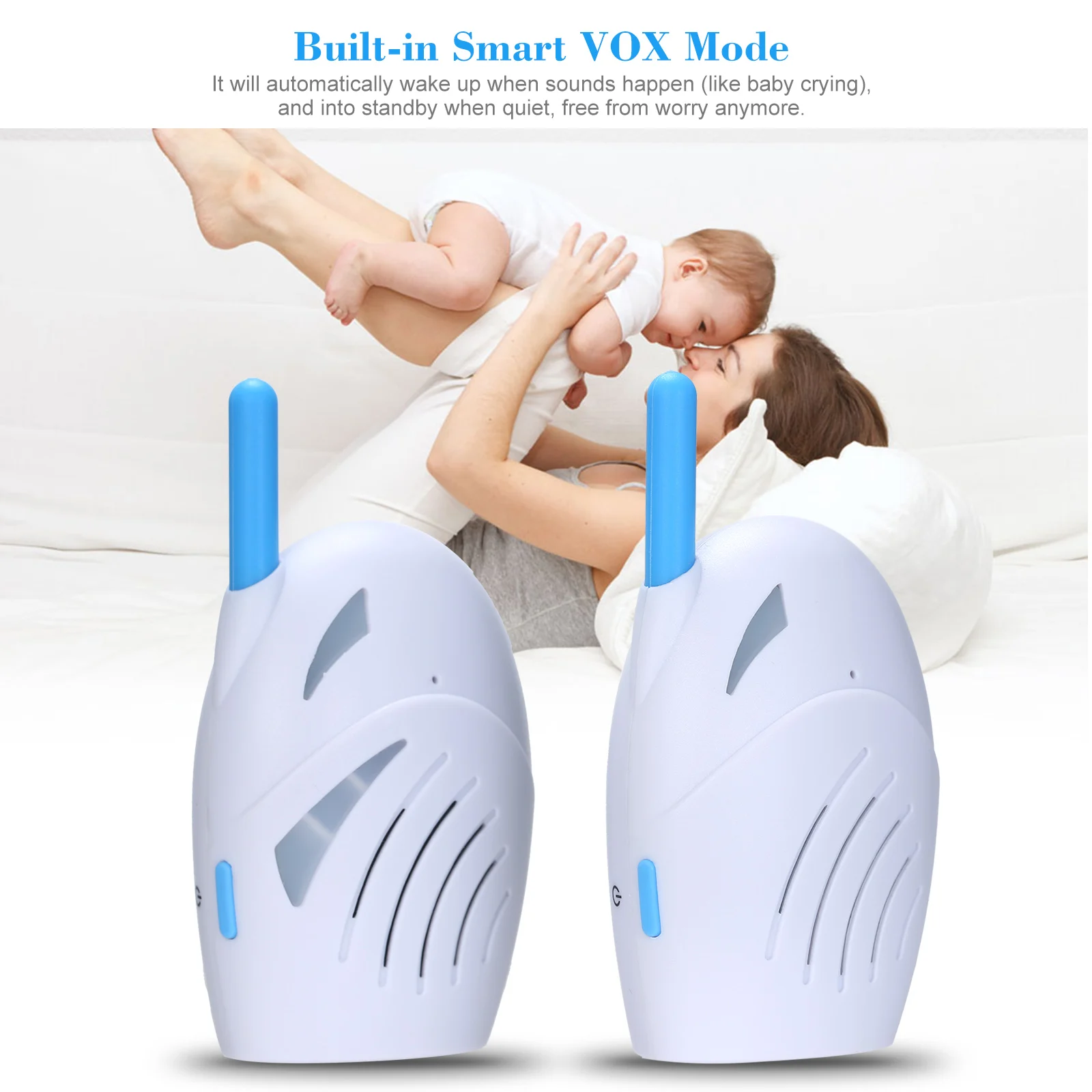 Portable 2.4GHz Wireless Digital Audio Baby Monitor Two Way Talk Crystal Clear Baby Cry Detector Sensitive Transmission wireless baby monitor
