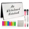A6 Reusable Whiteboard Notebook Erasable Meeting Notebook Dry Erase White Board Pen Erasing Cloth for Meeting Business Office Home
