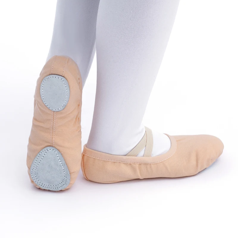 Girls Ballet Shoes Canvas Ballet Dance Slippers For Women Kids Children Classical Practice Split-Sole 5 Colors Adult Flat Dance