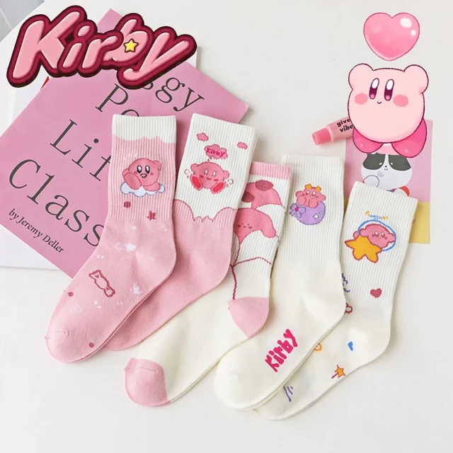 Kirby Socks Ins Fashion pink Color Combed Cotton Skateboard Women