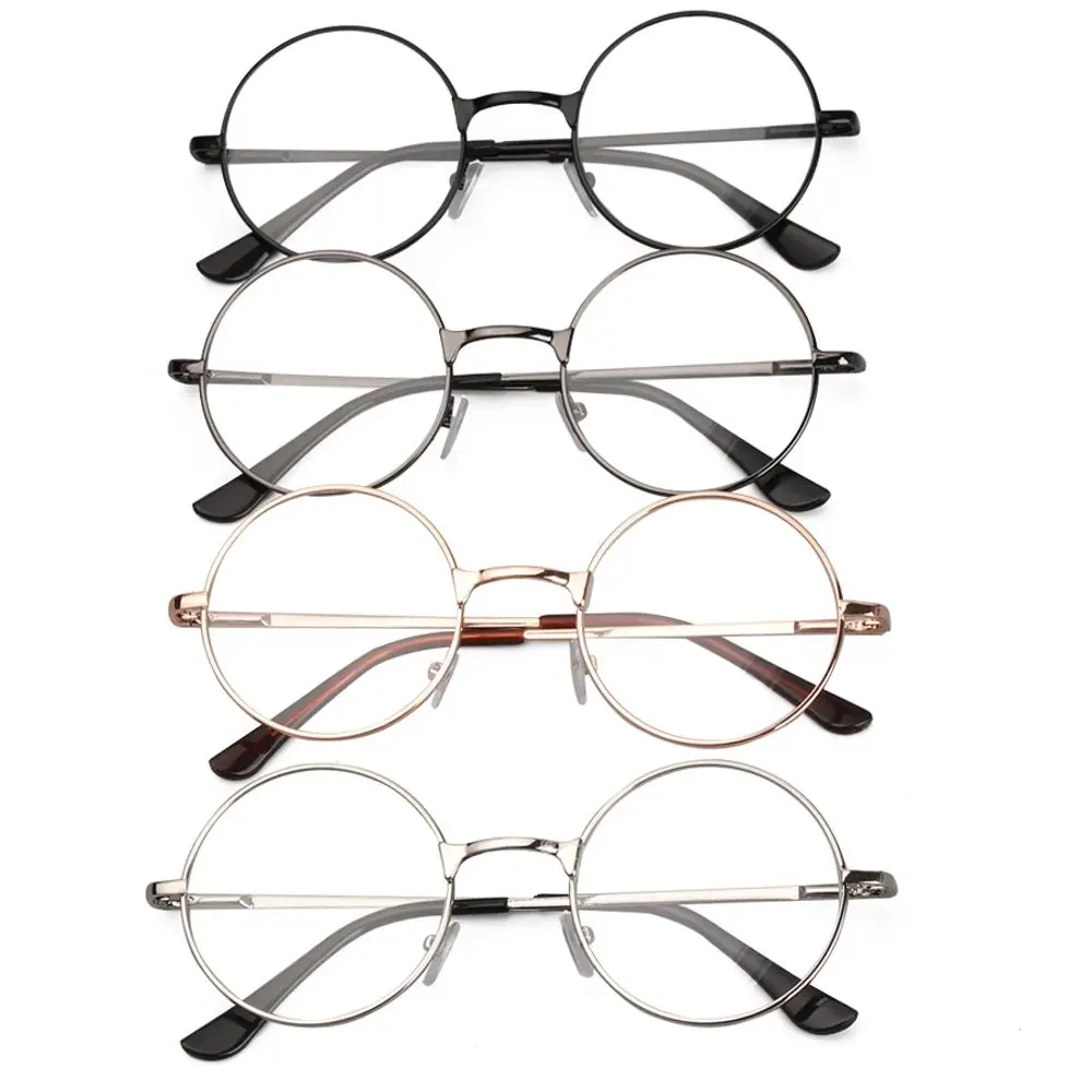 Ultra-Light Round Metal Reading Glasses with Spring Hinges