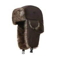 Connectyle Trapper Hat Warm Faux Fur Winter Hat with Ear Flaps Windproof Waterproof Snow Ski Hats for Men Women Cold Weather 1