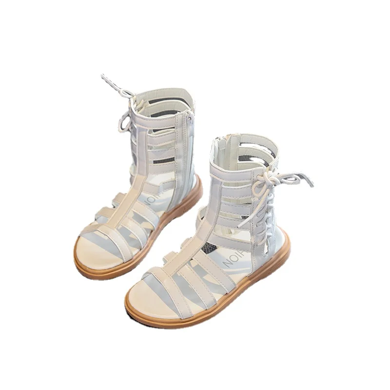 Sandalias 어린이 샌들 소녀 로마 샌들, 부드러운 밑창, 어린이 공주 신발, 중간 사이즈, 큰 소녀 신발, 멋진 부츠, 여름 신상