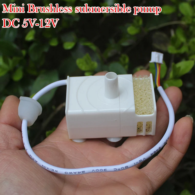 Micro Pompa Dell'Acqua Senza Spazzole Dc 5V-12V Mini Pompa Sommergibile Impermeabile Per Fontana Rockery Bonsai Pompa Per Acquario Spegnimento Automat