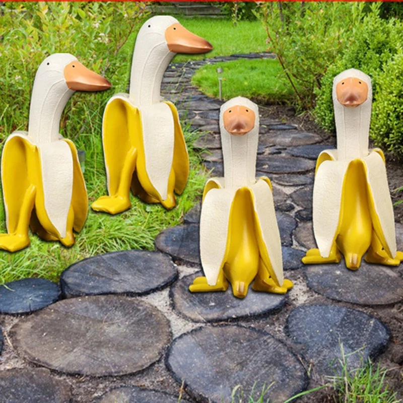 15*8cm Banana Duck For Garden Yard Outdoor Desktop Decoration Garden