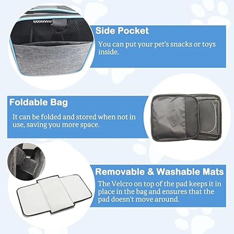 Pet Carrier Backpack Portable Breathable Foldable Cat Dog Carrier Outdoor Travel