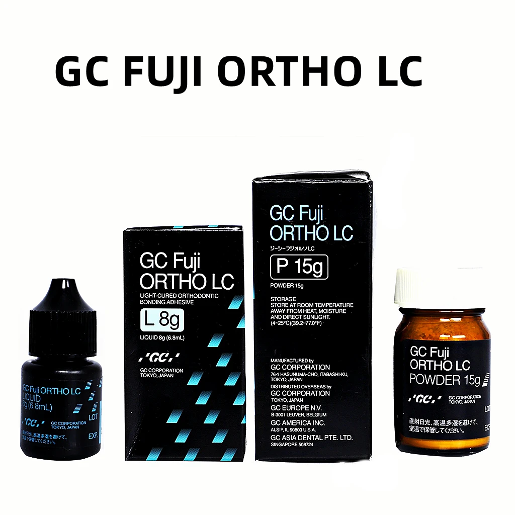 

Dental Orthodon Bracket Cement GC Fuji ORTHO LC Light-Cure Resin Reinforced Glass Bond GC Bracket Adhesive