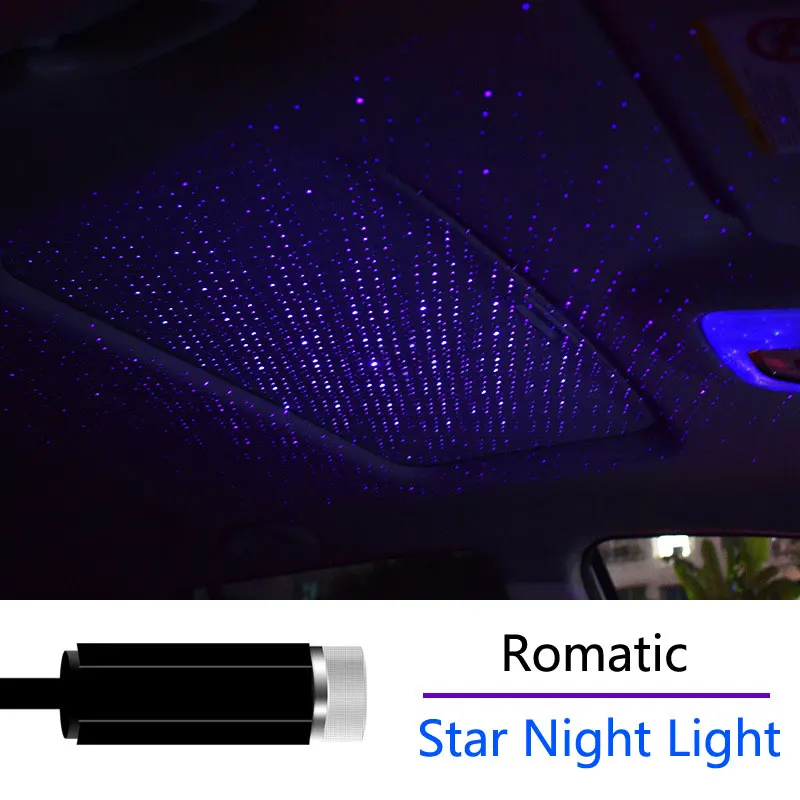 Usb Mini Led Auto Car Roof Star Night Lights Proiettore Light Interior Ambient Night Star Ry Sky Usb Led Luci Decorative