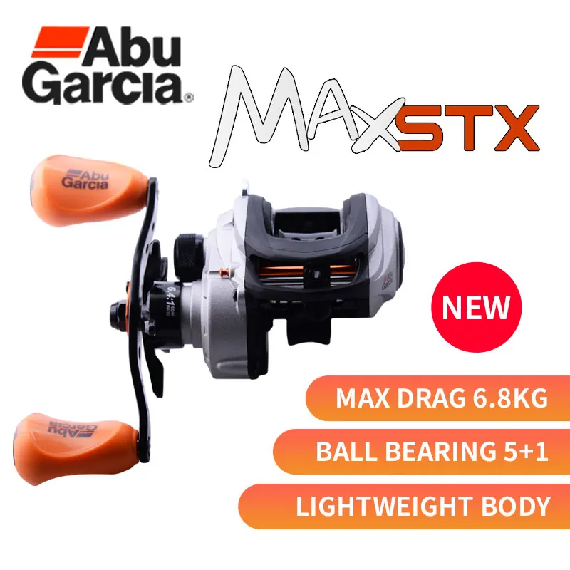 Abu Garcia MAX4 STX Baitcasting Fishing Reels Gear Ratio 6.4:1 Max Drag  6.8kg Metal Spool Casting Reel Fishing Reels Waterproof - AliExpress