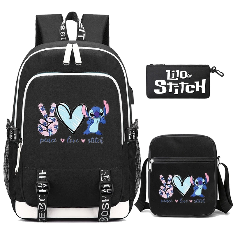 

3Pcs/set Disney Lilo Stitch Backpack Teen Boy Girl Back To School Backpack Cartoon Student Rucksacks Kids Birthday Gift Rucksack