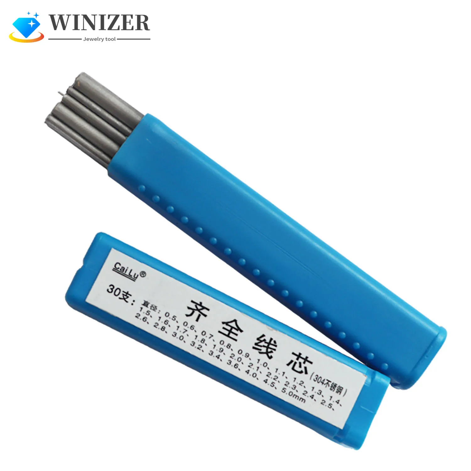 

30Pcs Solid Wire Core Stick Roll Diameter 0.5-5.0Mm Stainless Steel Hollow Coil Forming Rod Jewelry Gold Making Tools