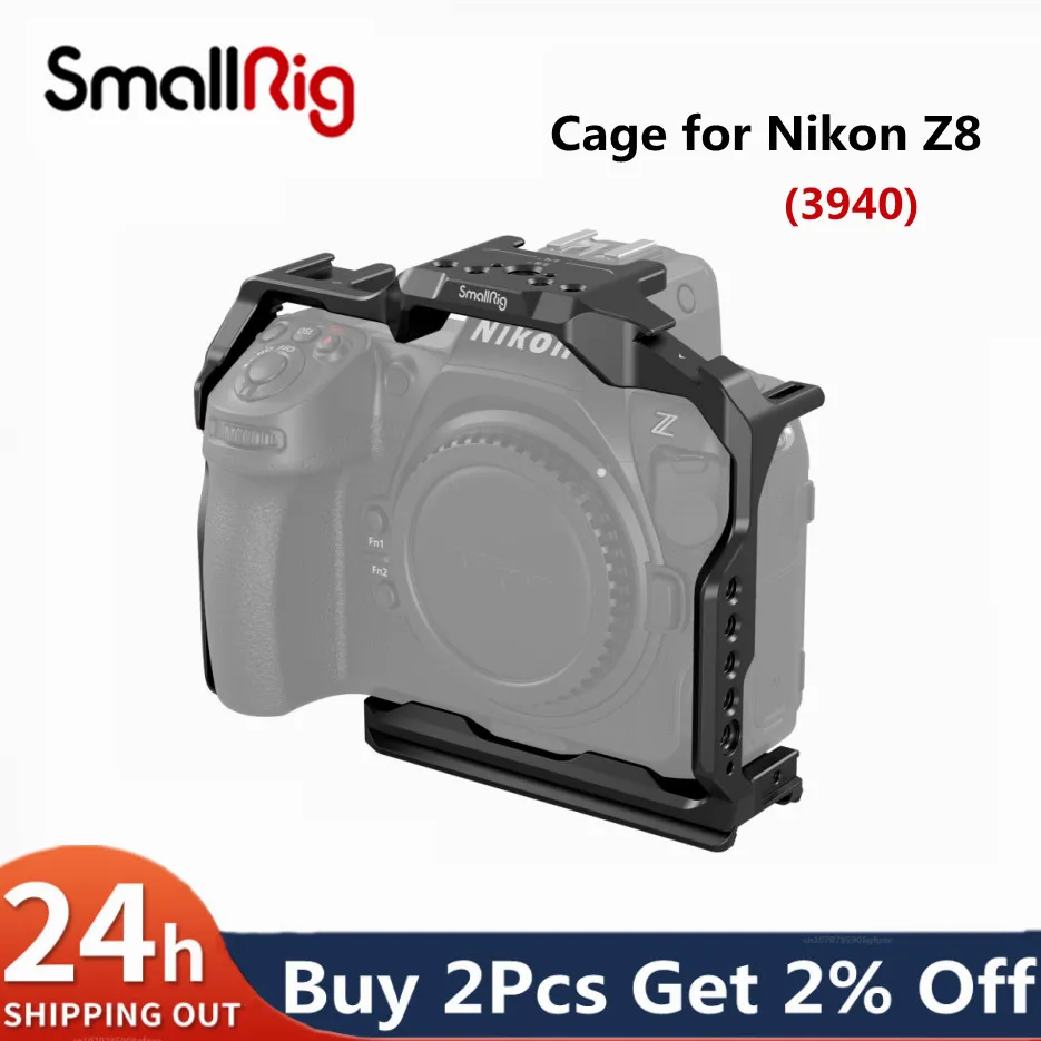 Gabbia Per Fotocamera Smallrig Per Fotocamera Nikon Z 8 Z8 Gabbia Per Fotocamera Professionale Con Foro Filettato Da 1/4 "-20 Nato Rail 3940