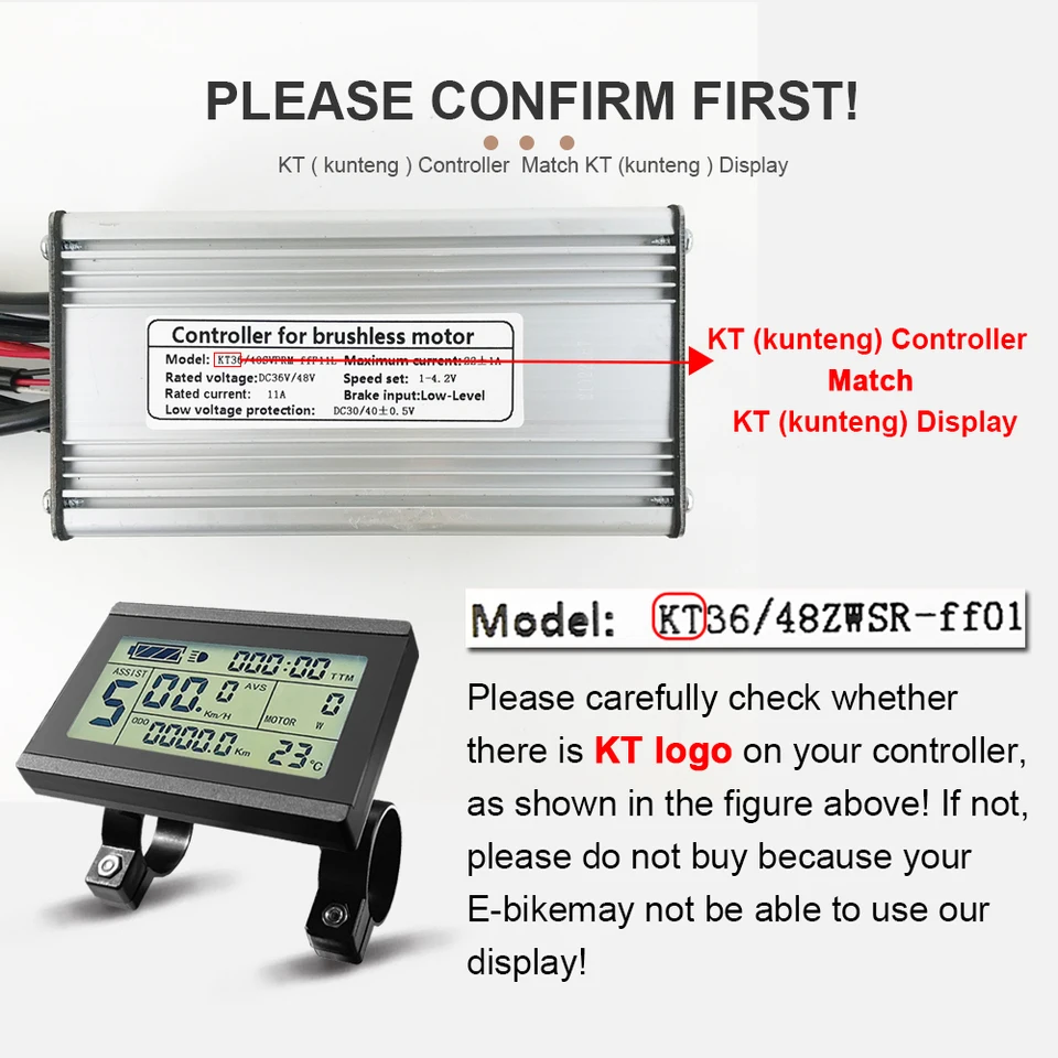 Compteur LCD Universel Pour Vélo électrique - 24V 36V 48V 60V 72V - Étanche - Kit Conversion