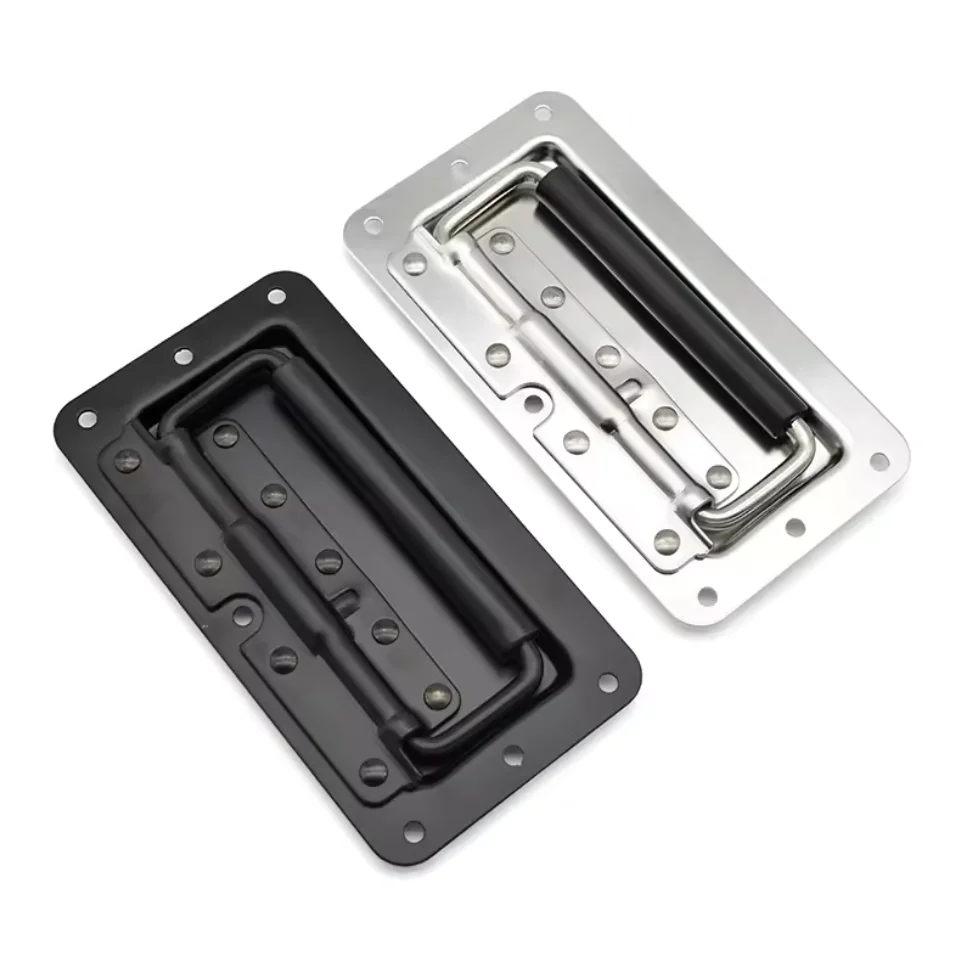 Black silver flight box Metal cabinet switchboard door speaker box handle
