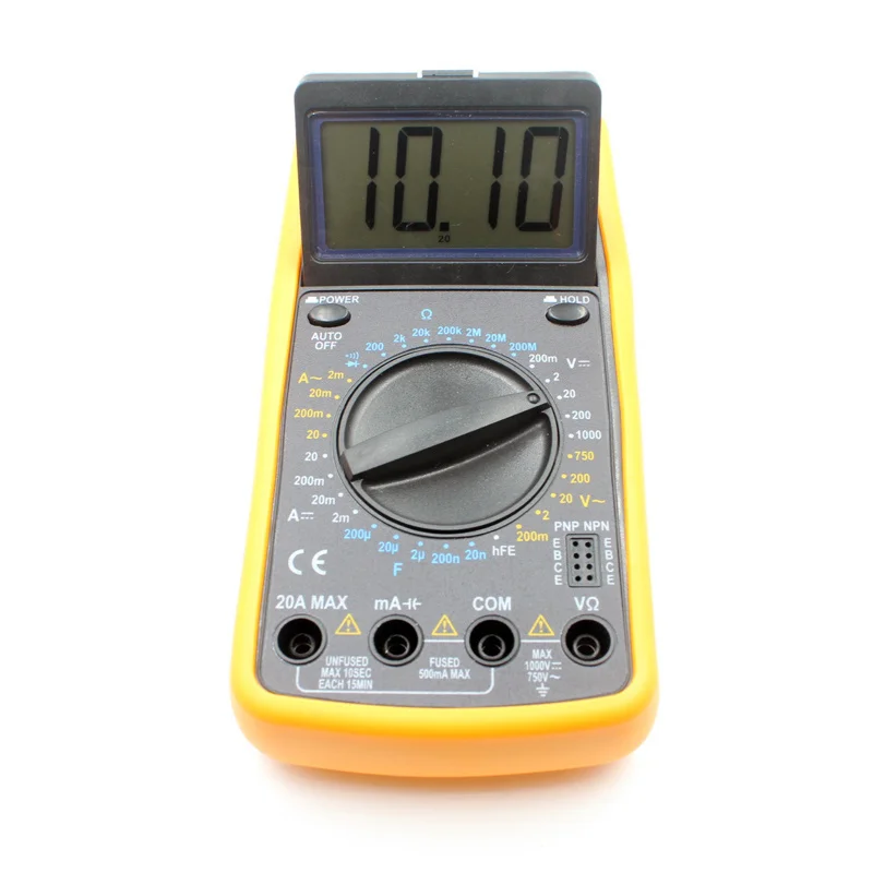 profissional multímetro digital amperímetro handheld elétrico resistência voltímetro capacitância hfe tester ac dc lcd