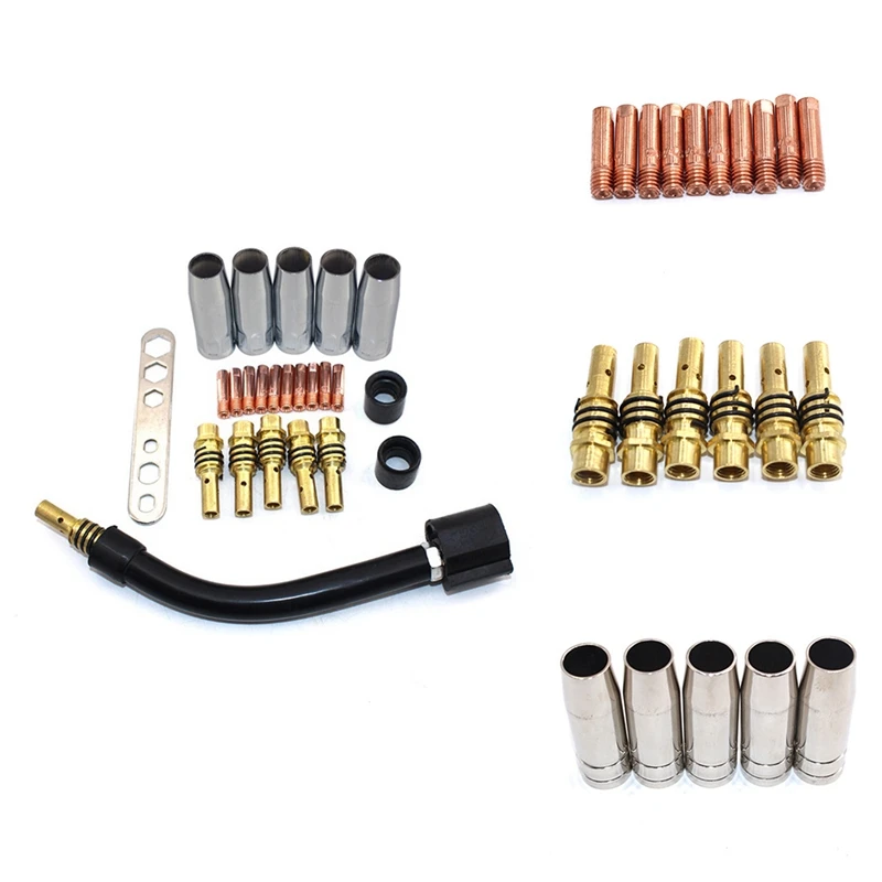 

24PCS 15AK Welding Torch Consumables MIG Torch Gas Nozzle Tip Holder Of 15AK MIG Welding Torch