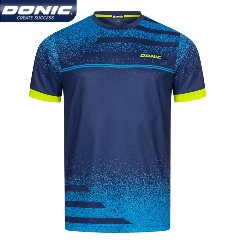 Authentic DONIC Round Neck Table Tennis Jersey Quick Dry Sports T-shirt Breathable Short Sleeve Ping Pong Shirt Men Women