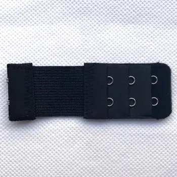 Alternative view of 3 Rows 2 Hooks Bra Extension Strap Extenders for Women Adjustable Belt Buckle Elastic Bra Extension Strap Hook Clip Extenders