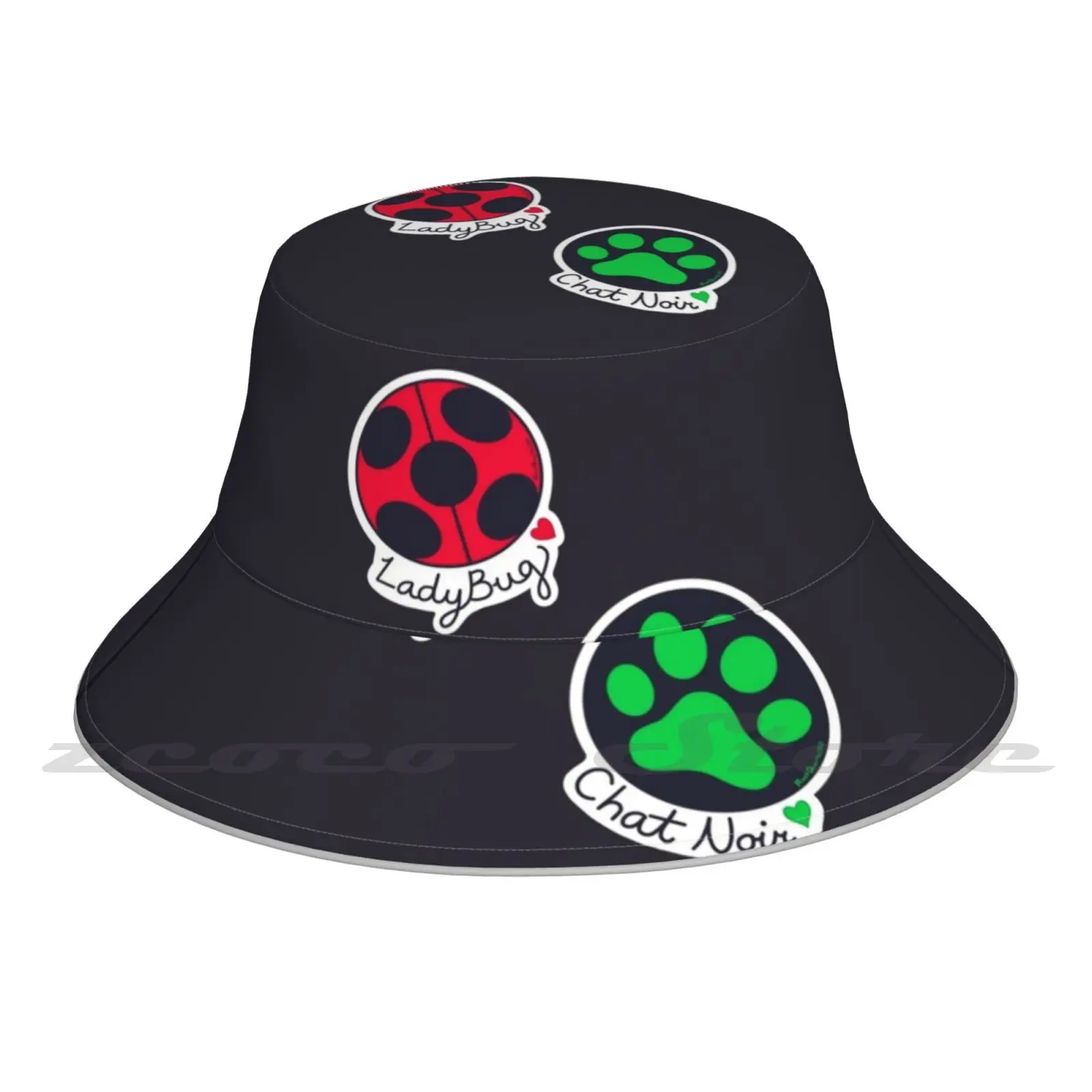 

Lb And Cn Bucket Hat Fashion Soft Personalized Pattern Gift Cap Chatnoir Ladynoir Tikki Plagg Blackcat Findyourthing