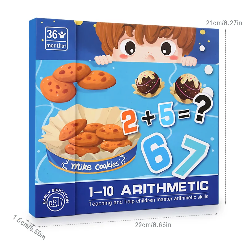 Children math enlightenment teaching aids number decomposition addition and subtraction ten-frame array educational puzzle