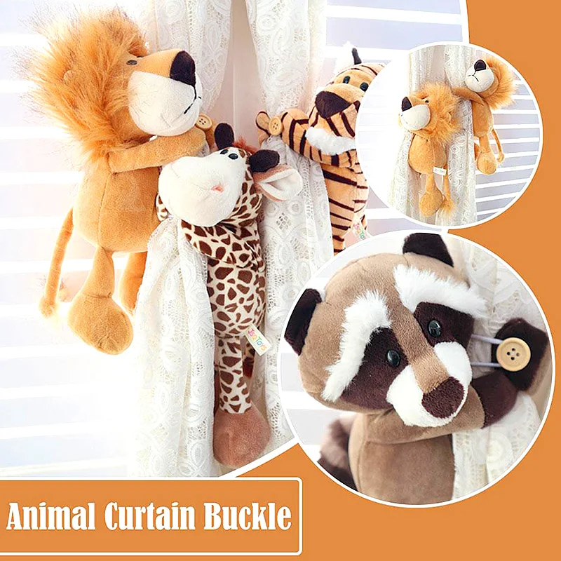 ForestAnimalsCurtainHolderTieBacksJungleTiebackStrapsCurtain