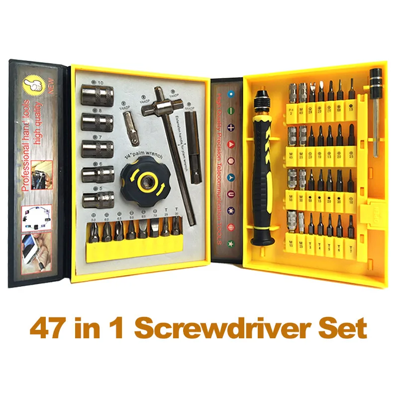 NEW 47 in 1 Multifunctional Screwdriver Set Household Socket Tool Home Appliance Repair Tools Phone Repair Tools