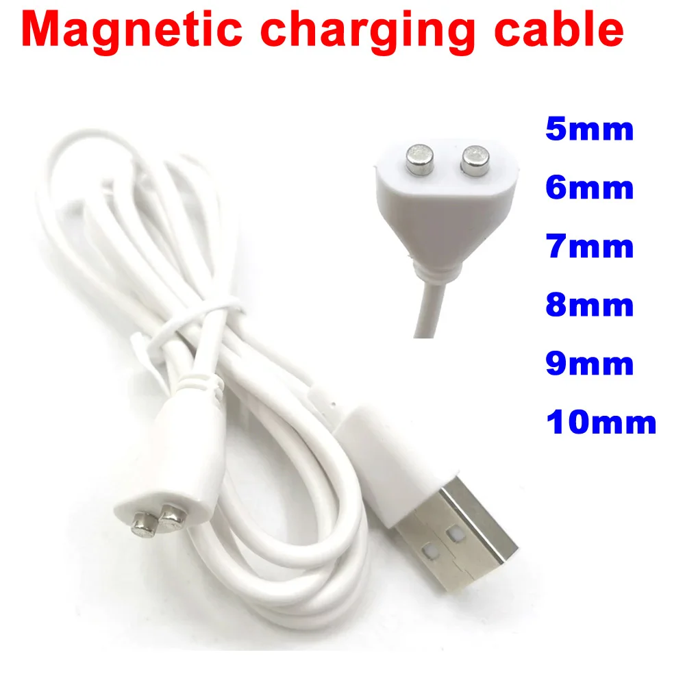 Cavo Di Ricarica Magnetico Spaziatura Centrale 2P 5Mm 6/7/8/9/10Mm Magnete Suctio Caricatore Di Alimentazione Usb Per Dispositivo Intelligente Per Str