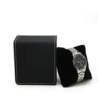 Coffret cadeau de montre unique avec oreiller, présentoir de montre-bracelet en cuir PU, organisateur pour hommes 3
