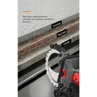 Scie à anneau en béton de 300/400/500 mm avec poignée ergonomique en forme de D, découpeuse murale électrique pour travaux de découpe humide du béton armé 3