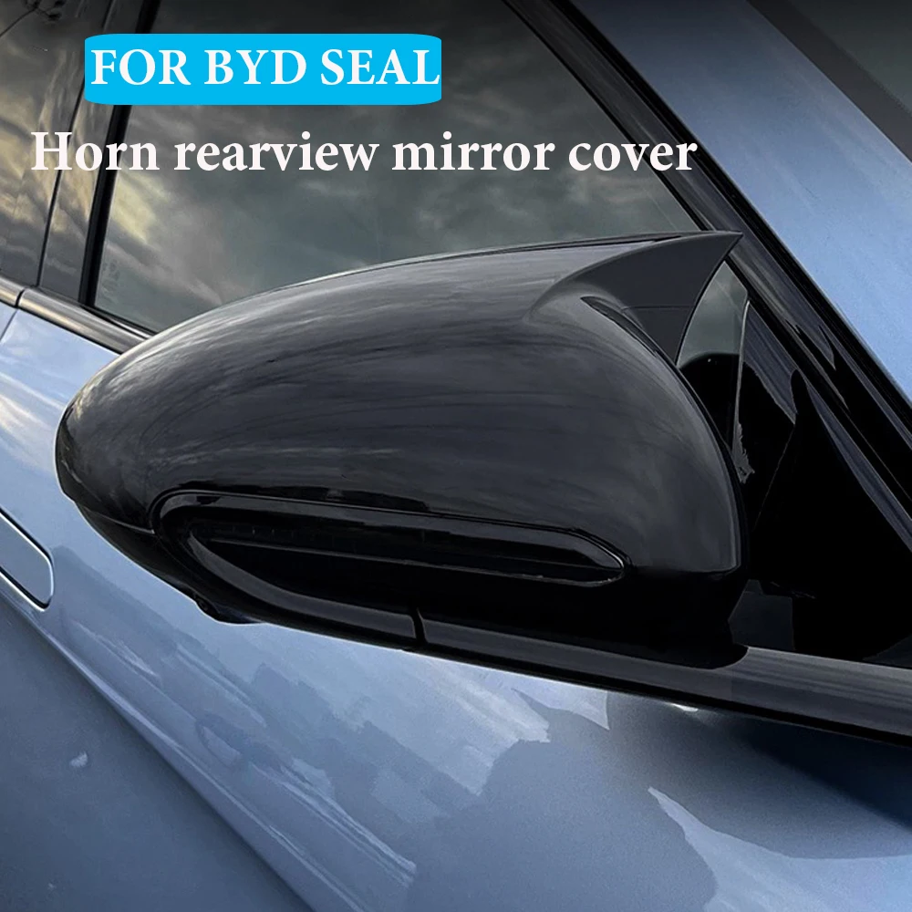 

2pcs Side Rearview Mirror Cap Wing Mirror Cover For BYD Seal 2020-2023 Rearview Mirror Anti scratching Car accessories